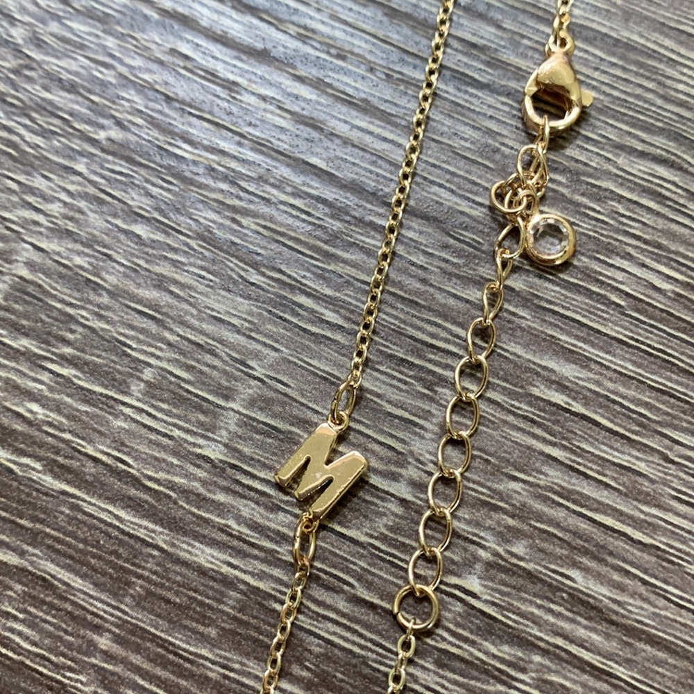 M initial bracelet